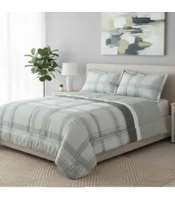 EDREDÓN ESTAMPADO REVERSIBLE SQUARES