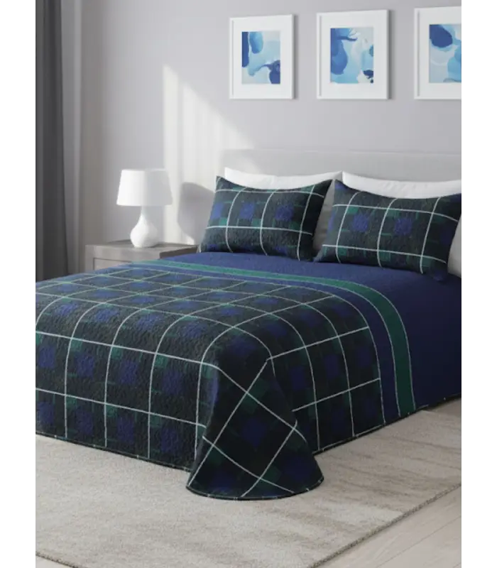 COLCHA BOUTI REVERSIBLE MARINO