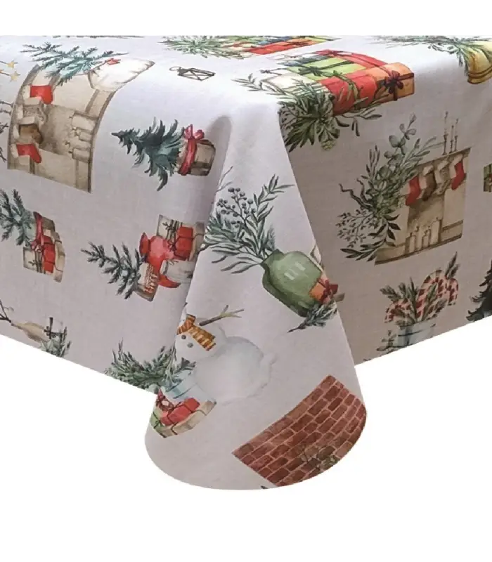 MANTEL ANTIMANCHAS NAVIDEÑO PINO