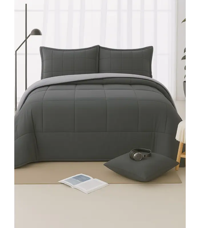 EDREDÓN BICOLOR TIERRA