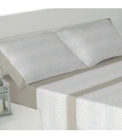 JUEGO DE SÁBANAS TÉRMICAS GRID FRANELA