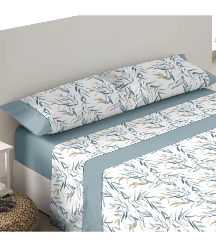 JUEGO DE SÁBANAS HOJAS