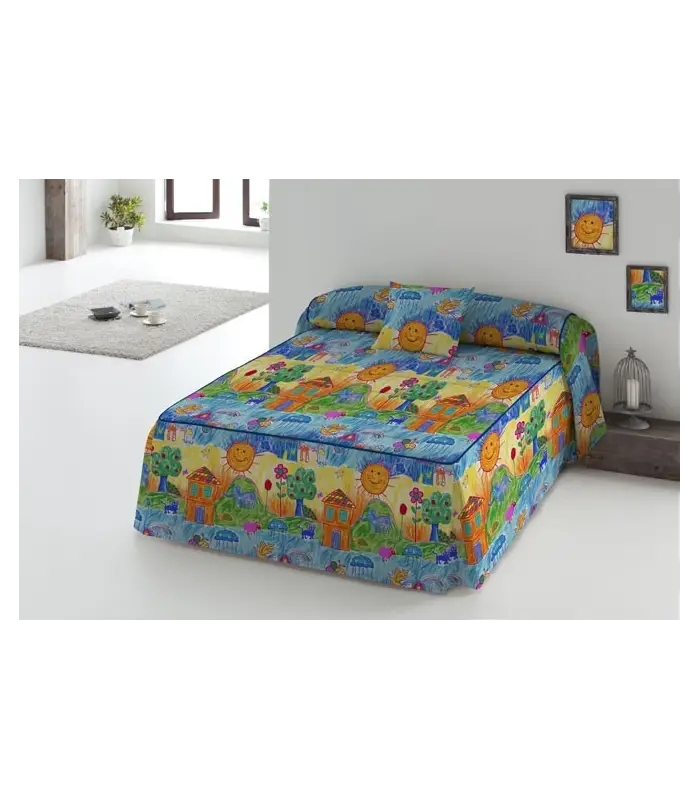 COLCHA EDREDÓN TEJIDOS EL MUNDO KRAYON