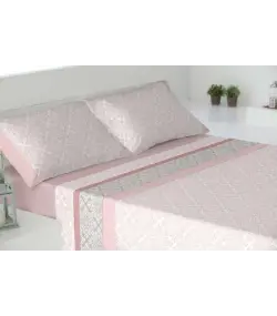 JUEGO DE SÁBANAS TEJIDOS EL MUNDO ALIER-CORAL