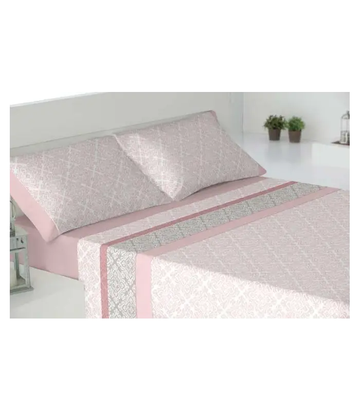 JUEGO DE SÁBANAS TEJIDOS EL MUNDO ALIER-CORAL