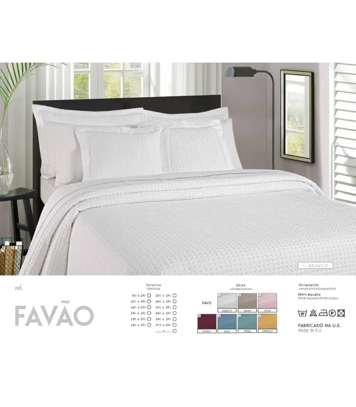 COLCHA DONATELLA FAVAO 100% ALGODÓN