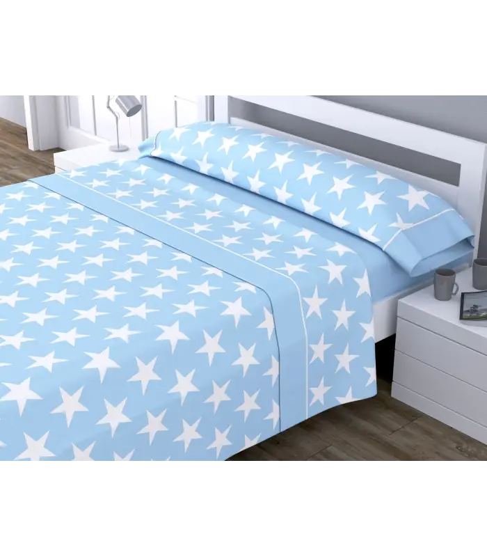 JUEGO DE SÁBANAS TEJIDOS EL MUNDO CHICSTARS54422