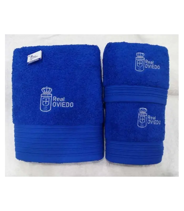 REAL OVIEDO JUEGO DE TOALLAS 3 PIEZAS