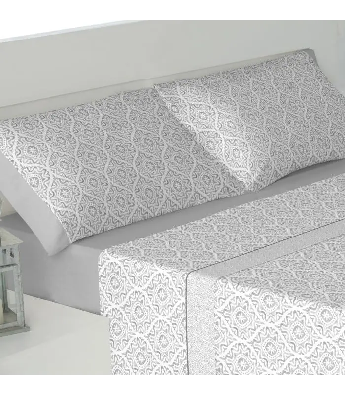 JUEGO DE SÁBANAS TEJIDOS EL MUNDO CASIOPEA-CORAL