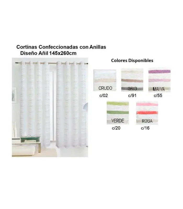 CORTINA TEJIDOS EL MUNDO AÑIL