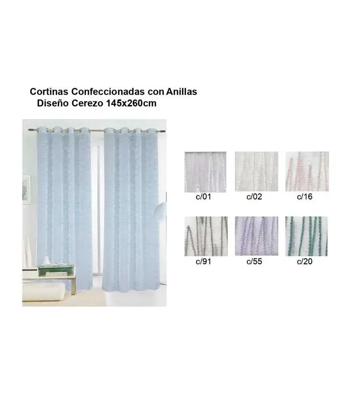 CORTINA TEJIDOS EL MUNDO CEREZO