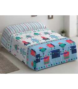 EDREDON TEJIDOS EL MUNDO ROBOTS