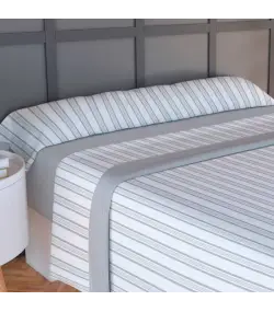 JUEGO DE SÁBANAS TÉRMICAS STRIPES FRANELA